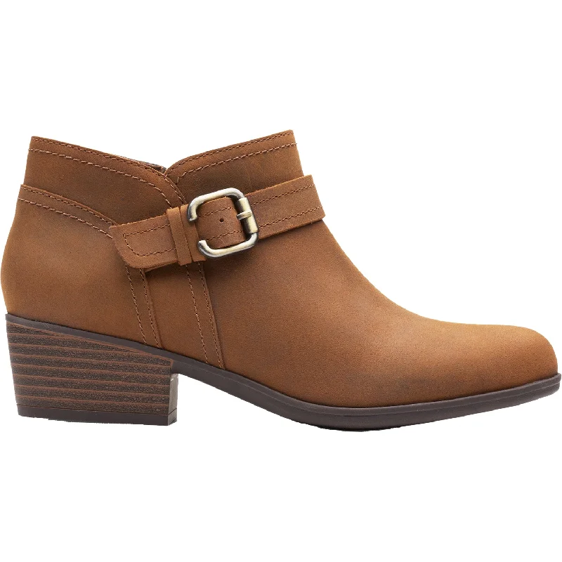 Non-Skid Sneakers Women's Clarks Adreena Mid Dark Tan Leather