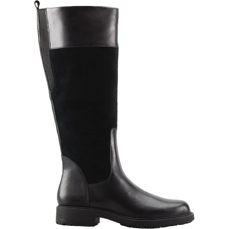 Modern Lightweight Shoes Women's Clarks Orinoco 2 Hi Black Leather