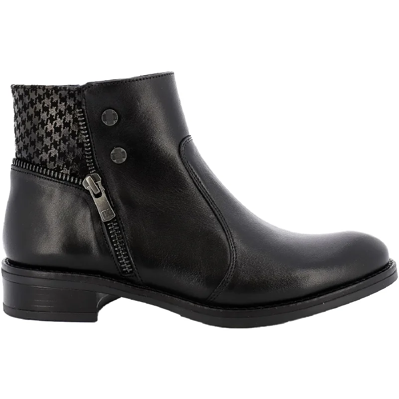 Non-Slip Running Shoes Women's Dorking Tierra D8633 Black Leather
