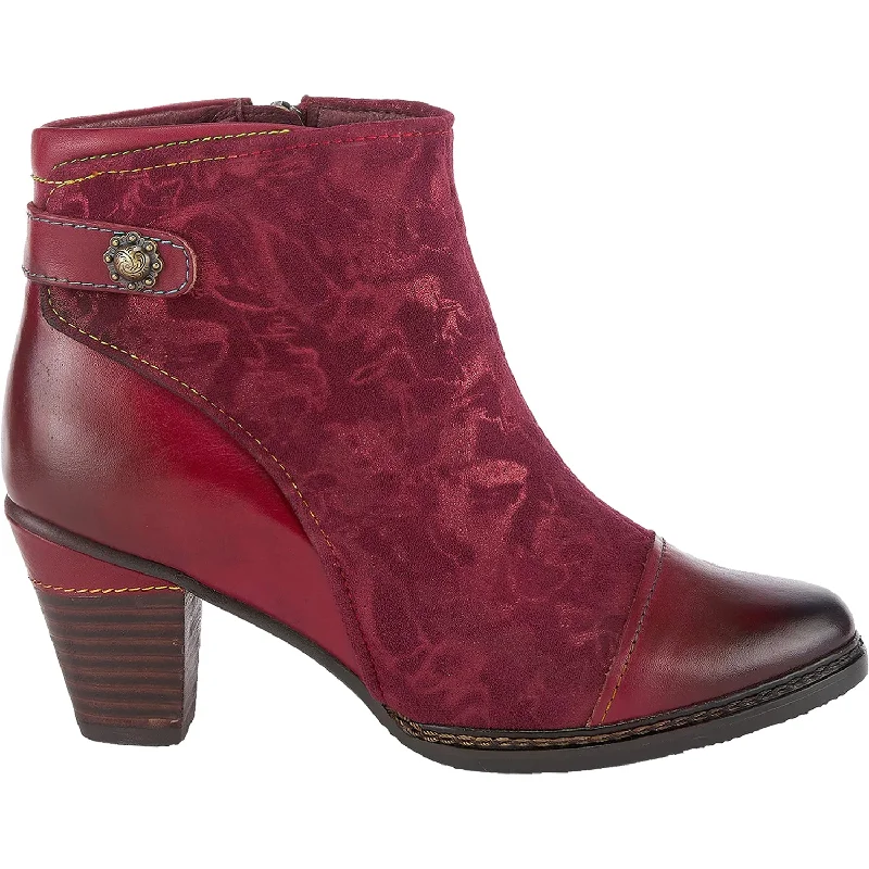 Stylish Street Shoes Women's L'Artiste by Spring Step Socute Bordeaux Leather/Suede