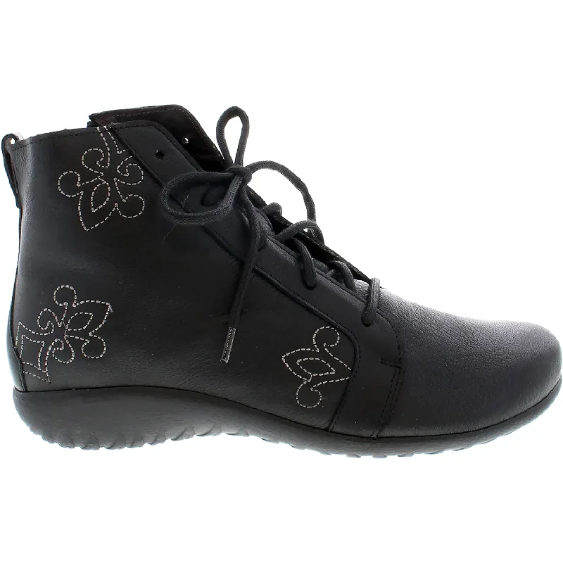 Flexible Sport Sneakers Women's Naot Manga Soft Black Leather