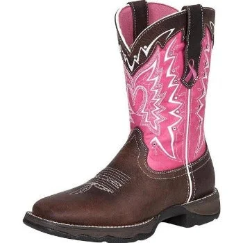 Flexible Everyday Sneakers Women's Pink and Brown Square Toe