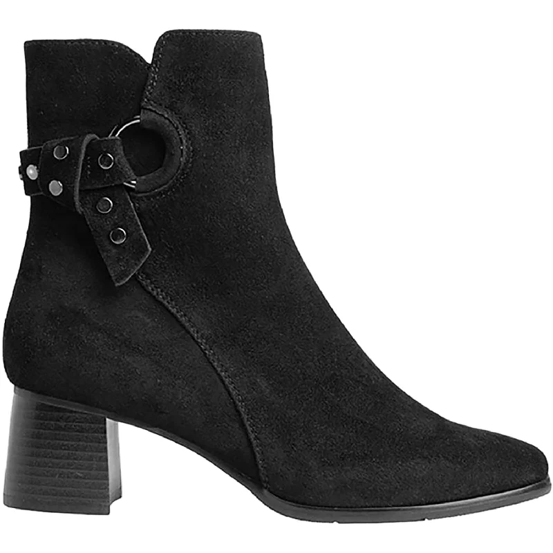 Fashion Slip-On Sneakers Women's Regarde Le Ciel Ines-68 Black Suede