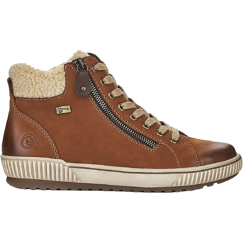 Ergonomic Casual Sneakers Women's Remonte D0770-22 Brown Leather