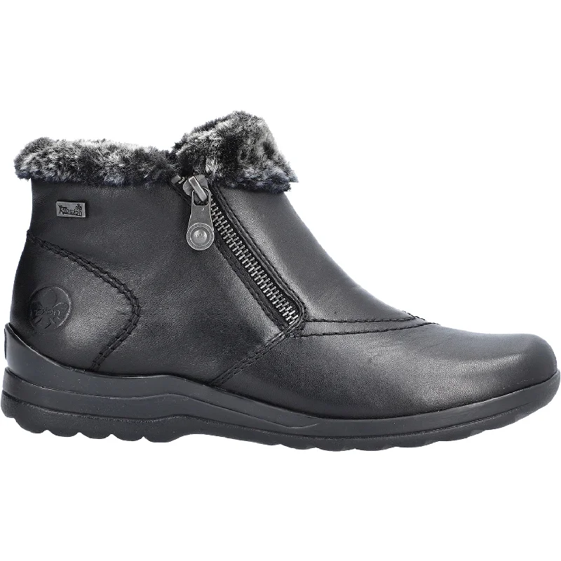 Cozy Memory Foam Shoes Women's Rieker L1868-00 Birthe 68 Black/Anthracite Synthetic