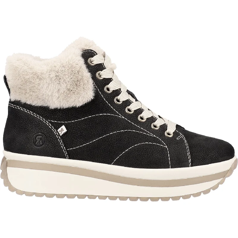 Ultra-Stretch Sneakers Women's Rieker Revolution W0961-00 Joy 61 Black Nubuck