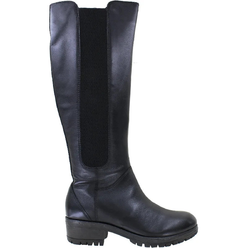 Minimalist Casual Sneakers Women's Salvia Cassia Black Pebble Leather