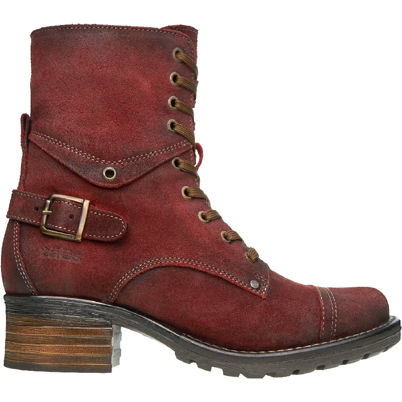 Cloud-Like Sneakers Women's Taos Crave Garnet Rugged Leather